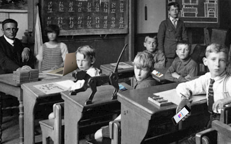 kletterende pennen online tijdens de Eerste Schoolstrijd (© Alex Noels | dwars)
