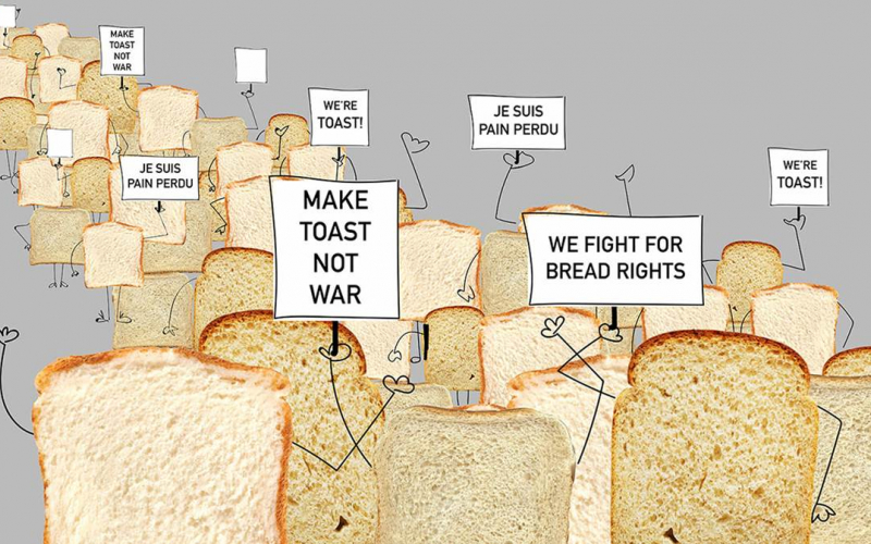 protesterend brood (© Stine Moons | dwars)
