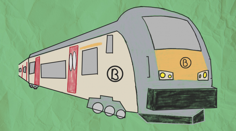 tekening van een trein