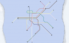 Een schema van de tramsporen in Antwerpen